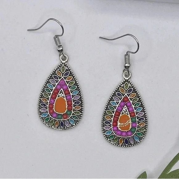 Colorful Bohemian Earrings - Picture 5 of 5